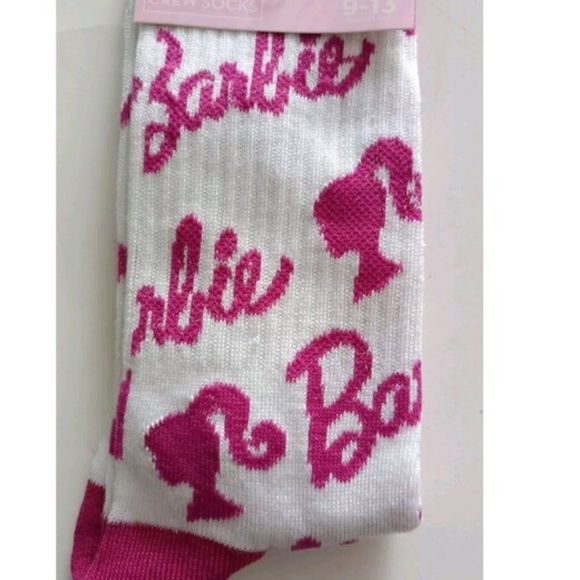 Barbie Logo Crew Socks 🧦 Size 9-13 - Picture 3 of 4
